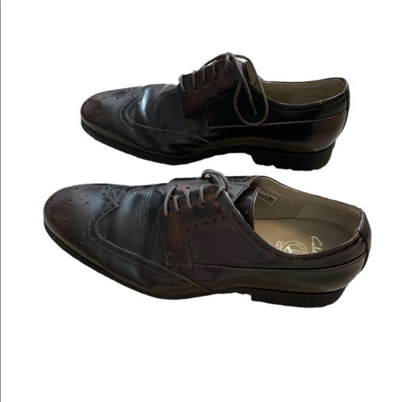Clarks Cherry Mahogany Leather Dress Shoe - Picture 3 of 7